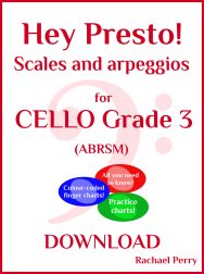 Cello Scales & Arpeggio Charts - Grade 3 (ABRSM compatible)